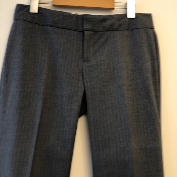 Banana Republic Pinstripe Grey Trouser, Size 6P - Picture 2 of 9